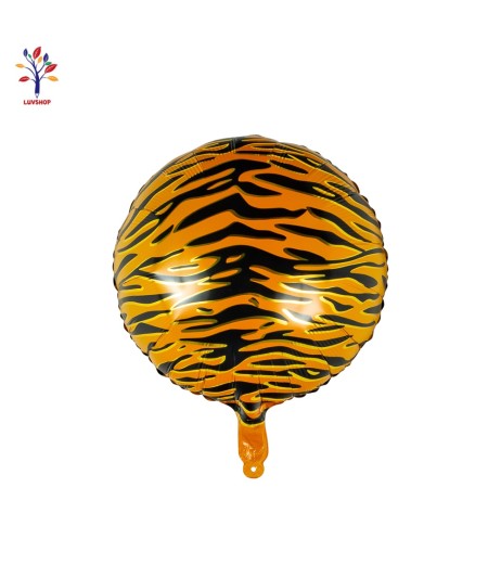 Tiger animal-print round foil balloons 18” (46 cm)