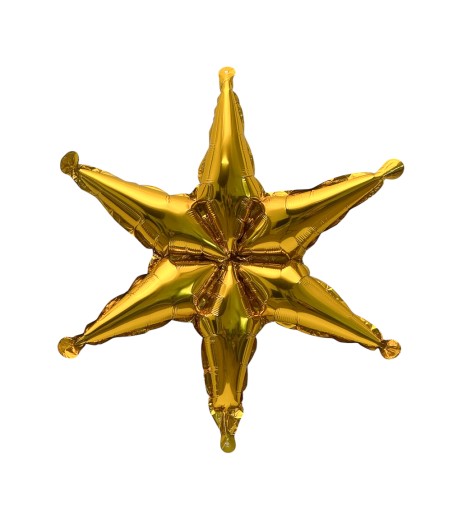 Gold cutout star foil balloons