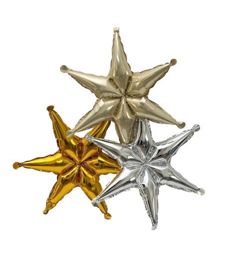 Gold cutout star foil balloons