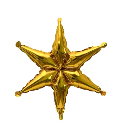 Gold cutout star foil balloons