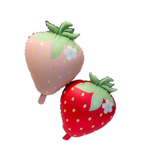 Red Strawberry Foil Balloons