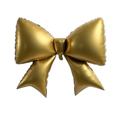 Foil balloons with plain gold ribbon