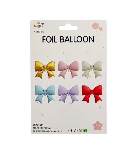 Foil balloons with plain bow Purple