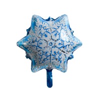 Baloane din folie UM002 fulg alb-albastru 50*58 cm Baloane din folie UM002 fulg alb-albastru 50*58 cm