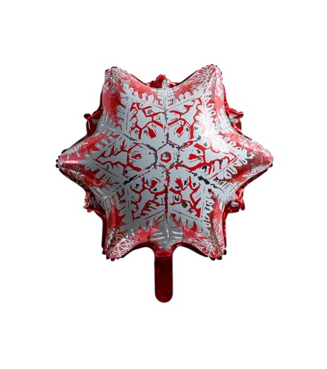 Baloane din folie UM002 fulg alb-rosu 50*58 cm