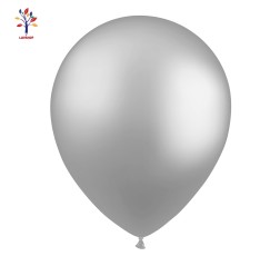 Latex balloons 50 pcs/set 12” (30 cm) silver chrome #CR24