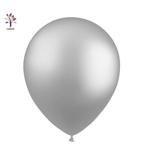 Latex balloons 50 pcs/set 12” (30 cm) silver chrome #CR24