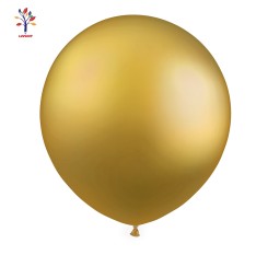 Baloane latex jumbo 18” (46 cm) 10/set crom auriu clasic #CR23