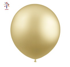 Baloane latex jumbo 18” (46 cm) 10/set crom auriu light #CR23L