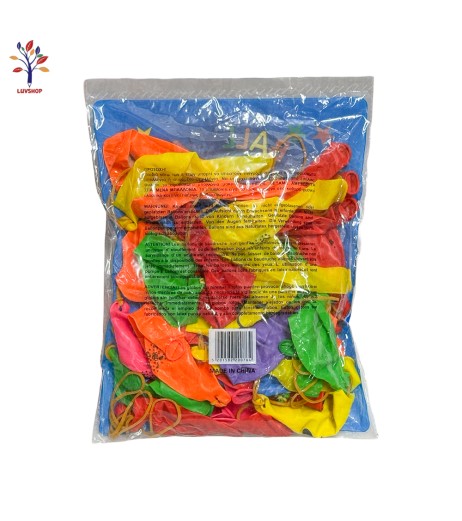 Baloane latex cu elastic 50 buc/set