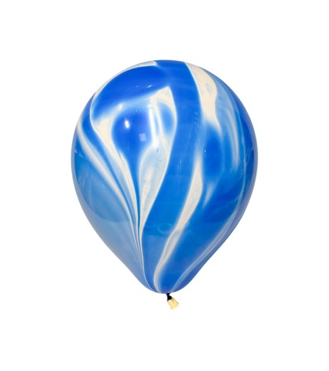 Baloane latex 10” (25 cm) 100 buc/set marmorate albastru