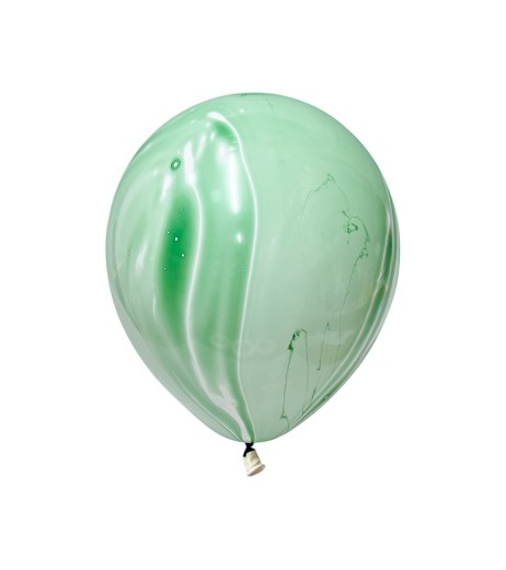 Baloane latex 10” (25 cm) 100 buc/set marmorate verde