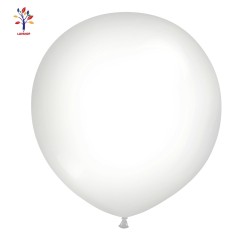 Jumbo latex balloons 18” (46 cm) 10/set deep white #47