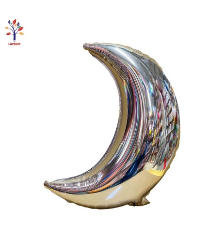 Baloane folie Luna 18” (46 cm) 5 buc/set argintiu