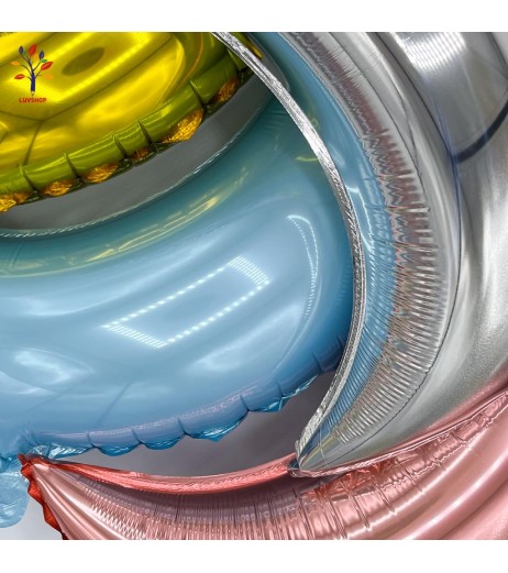 Baloane folie Luna 18” (46 cm) 5 buc/set bleu