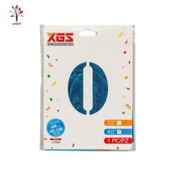 Baloane folie 40” (100 cm) albastru cifra 0