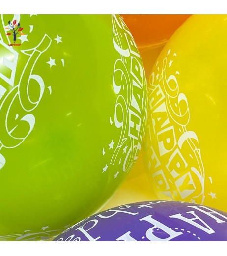 BX83 - Baloane latex 100 buc/set 12 (30 cm) Happy Birthday Baloane latex 100 buc/set 12 (30 cm) Happy Birthday