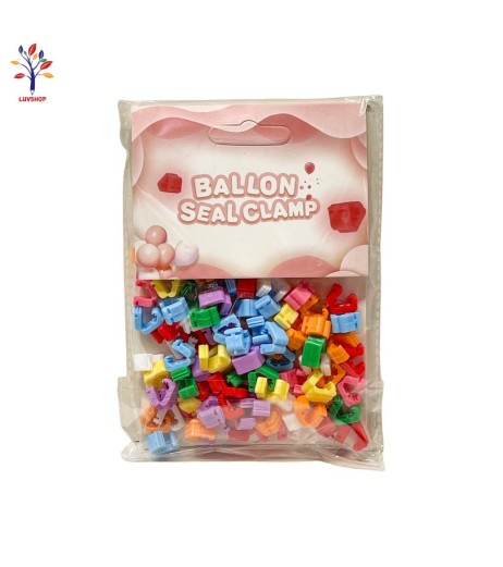 Colored plastic clips for balloons 100 pcs/set