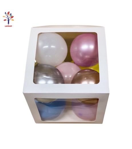 Cutii BABY pentru baloane  4 buc/set alb