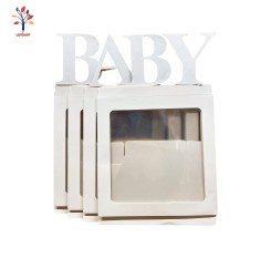 Cutii BABY pentru baloane  4 buc/set alb