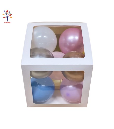 Cutii BABY pentru baloane  4 buc/set alb