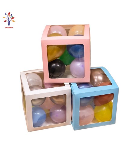 Cuburi decor pentru baloane 4/set roz Cuburi decor pentru baloane 4/set roz