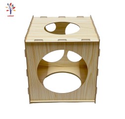 Wooden balloon measuring cube