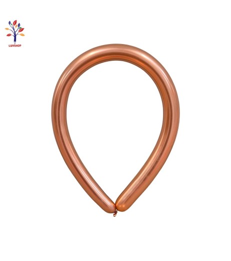 Baloane de modelat 30 cm 100/set crom roz gold