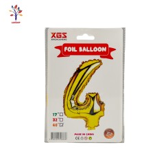 Baloane folie 40” (100 cm) auriu cifra 4 Baloane folie 40” (100 cm) auriu cifra 4