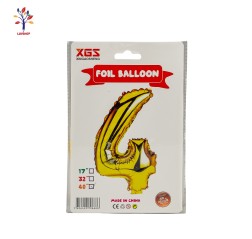 Baloane folie 40” (100 cm) auriu cifra 4