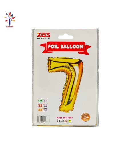 Foil balloons 40” (100 cm) gold number 7