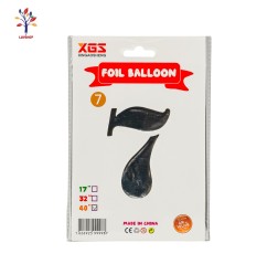 Baloane folie 40” (100 cm) argintiu cifra 7