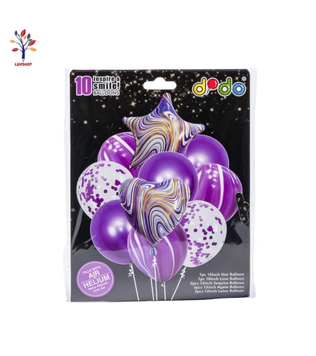 Baloane 10 buc/set latex + folie