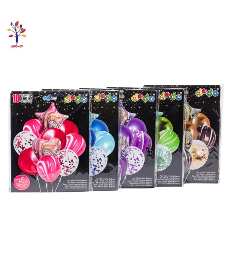 Baloane 10 buc/set latex + folie