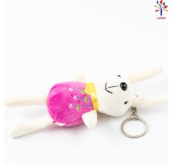 Figurina iepuras plus, breloc metal