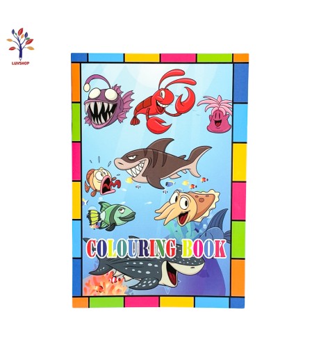 Coloring book with stickers