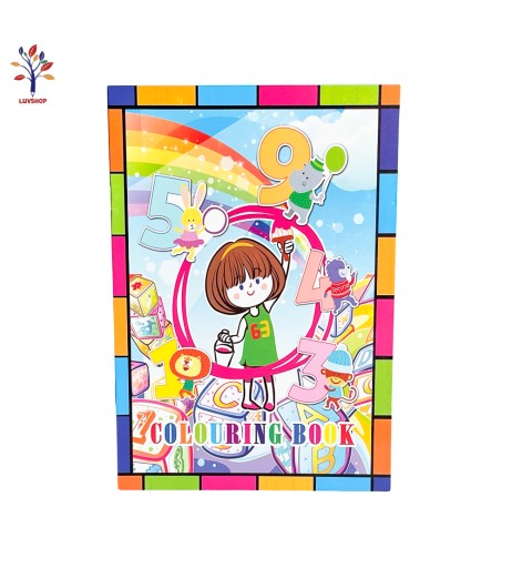 Coloring book with stickers