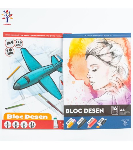 Bloc desen PIGNA A4 16F 110gr