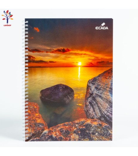 Caiet Ecada A4 80f cu spira Mate