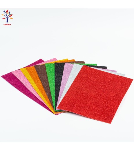 A4 gummed paper with glitter 10 sheets/set