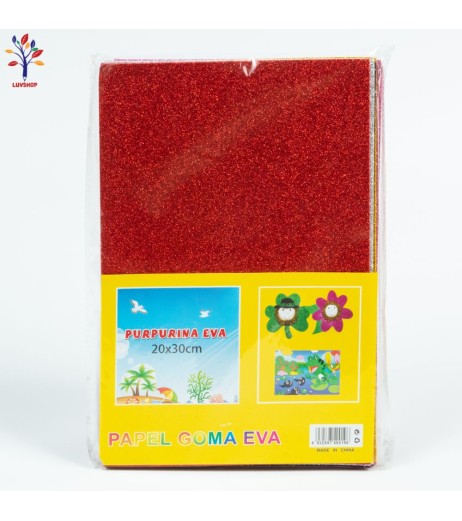 A4 gummed paper with glitter 10 sheets/set