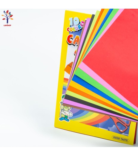 Colored cardboard A4 10 sheets /10 colors 7044 Colored cardboard A4 10 sheets /10 colors 7044