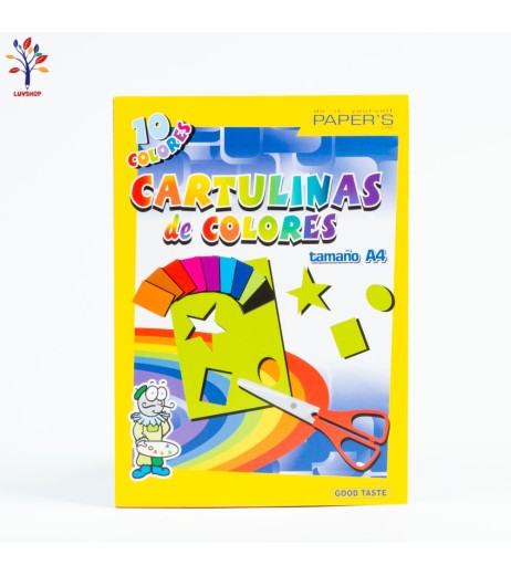 Colored cardboard A4 10 sheets /10 colors 7044 Colored cardboard A4 10 sheets /10 colors 7044