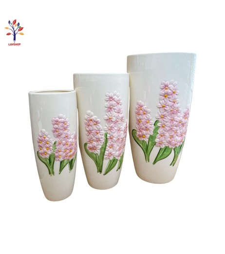 Vaza ceramica 3/set zambile