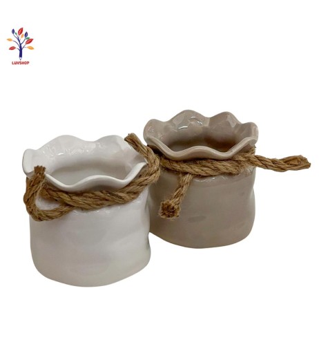 Vaza ceramica mica cu sfoara