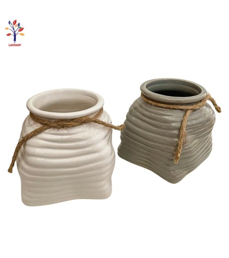 Vaza ceramica medie cu sfoara