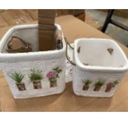 Ceramic flowerpot 2/set 903