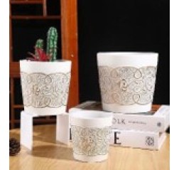 Ceramic flowerpot 3/set 1002-1