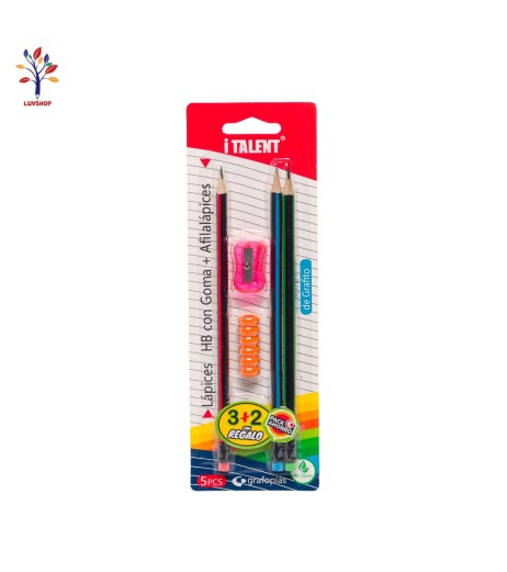 Set 3 creioane HB cu accesorii 070