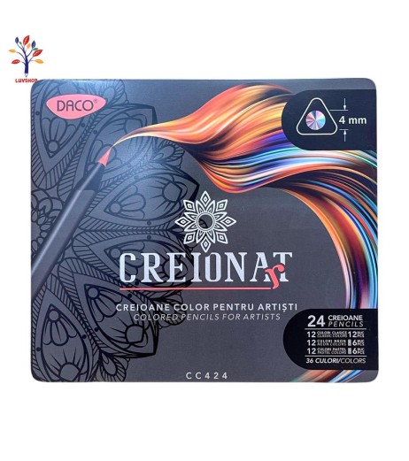 CC424 - Creioane colorate 24 buc CC424 Creioane colorate 24 buc CC424